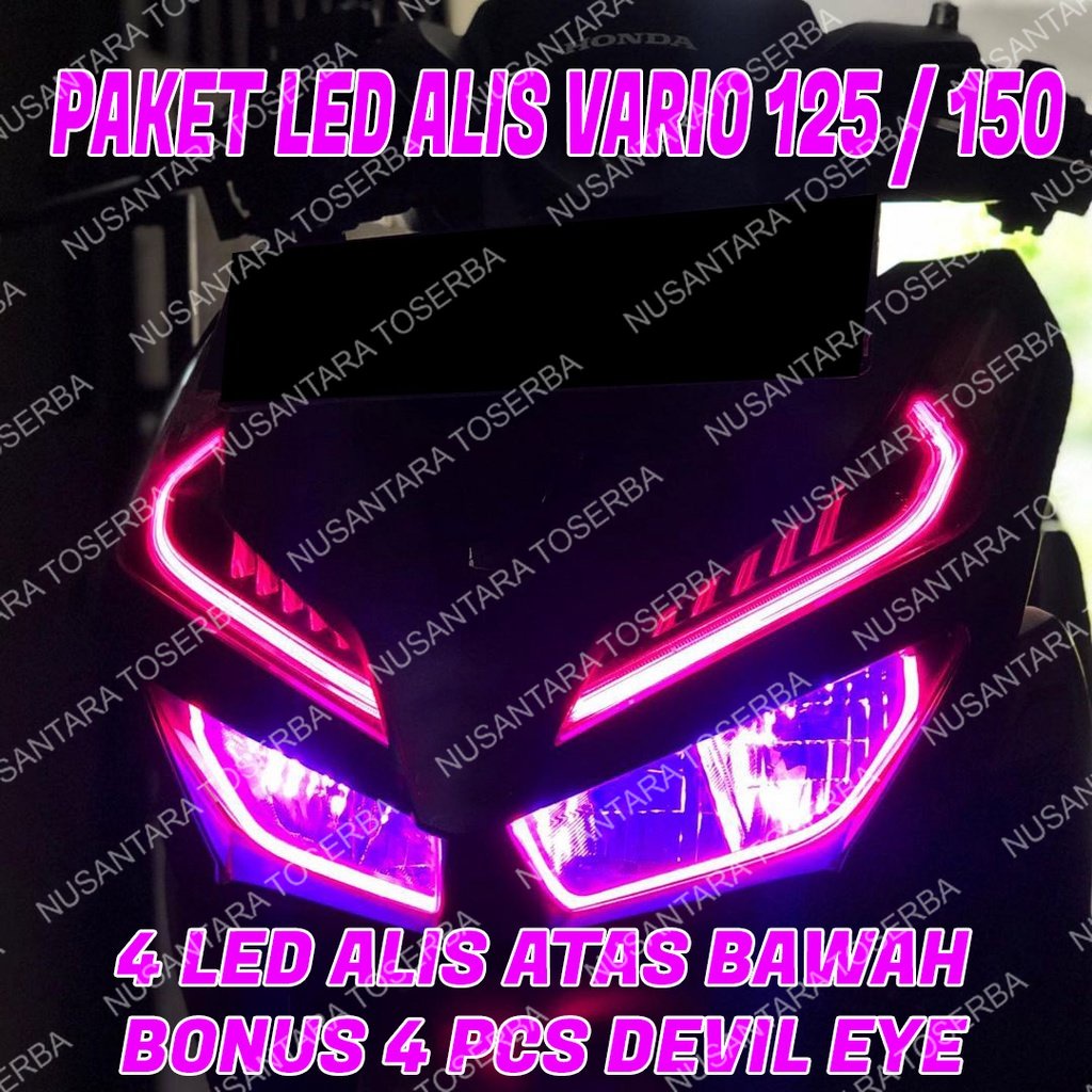 Jual LAMPU LED ALIS VARIO 125 150 BONUS DEVIL EYE NON BINTIK SIAP PAKAI ...