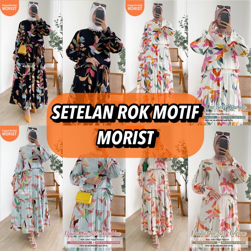 Jual SETELAN ROK MOTIF ORI MORIST | Shopee Indonesia