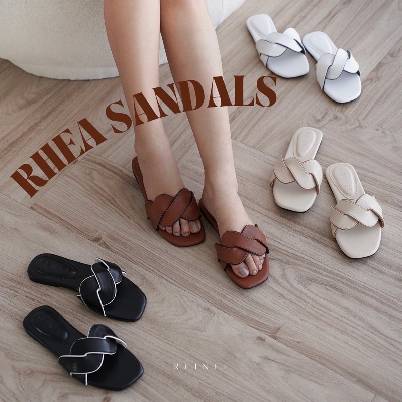 Jual REINEE Rhea Sandals | Sandal Flats Wanita | Shopee Indonesia