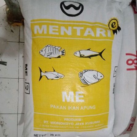 Jual Pakan Ikan Apung Lele Nila Gurame Bandeng Mentari Wonokoyo 30 Kg