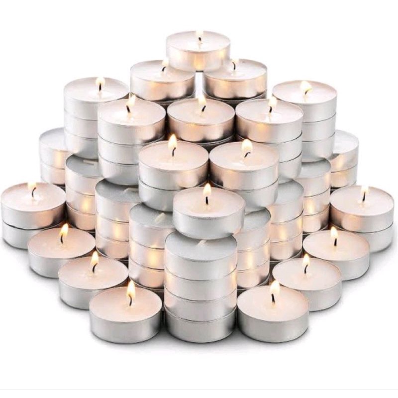Jual Lilin BULAT Tealight Tea light putih 1pc / Lilin Aromaterapi