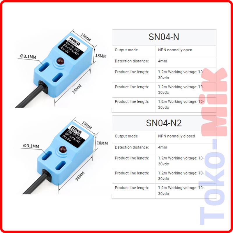 Jual SN04-N2 ROKO Metal Proximity Sensor Inductive Detector Deteksi ...