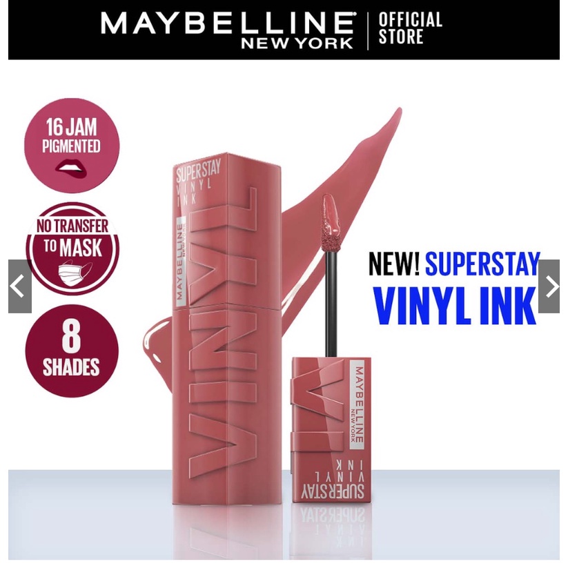 Jual (NEW SHADE READY) ORIGINAL Maybelline Superstay Vinyl Ink Maybelline Lip cream / Lipstick