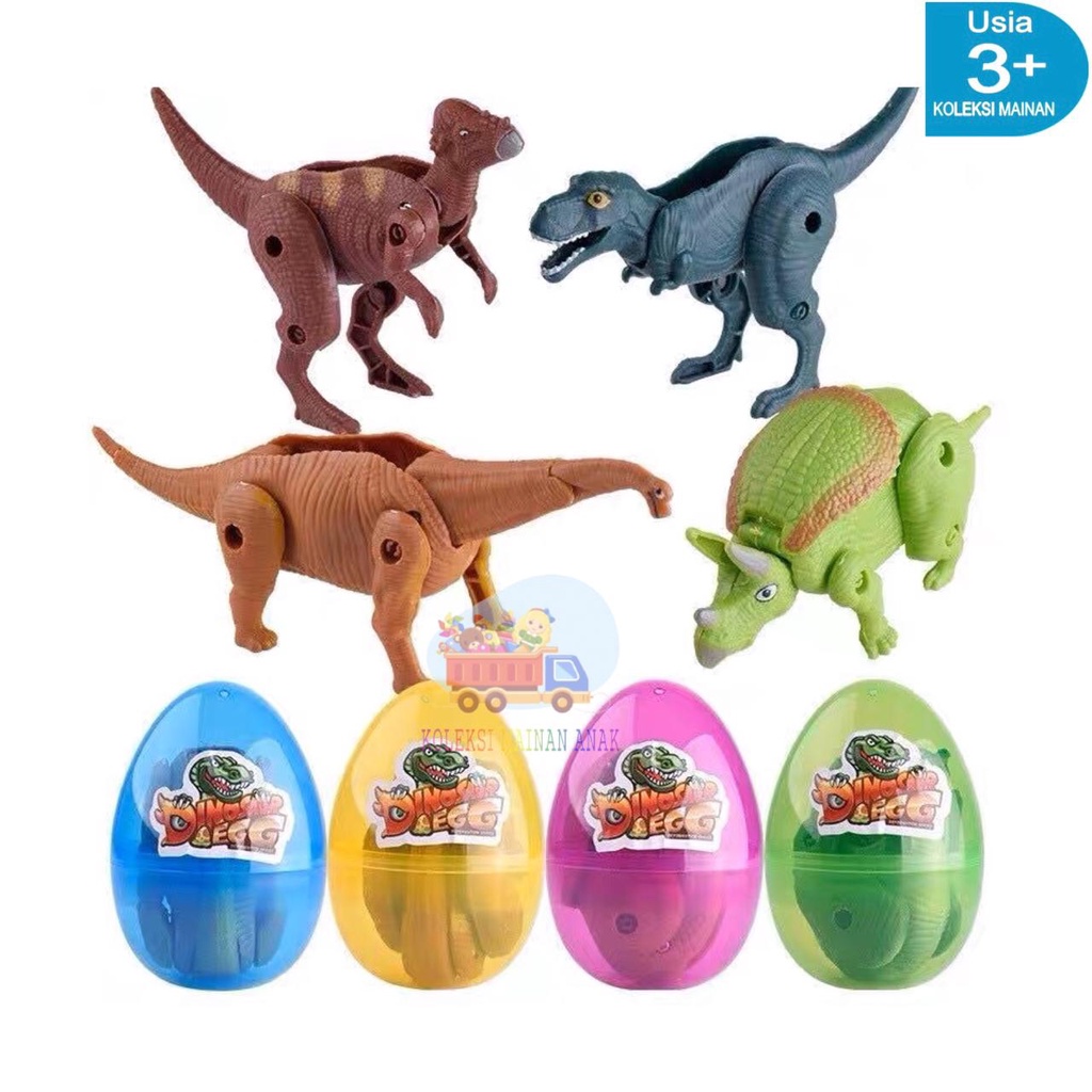 Jual Surprise Egg Dinosaur Deformation Mainan Anak Telur Dino Isi ...