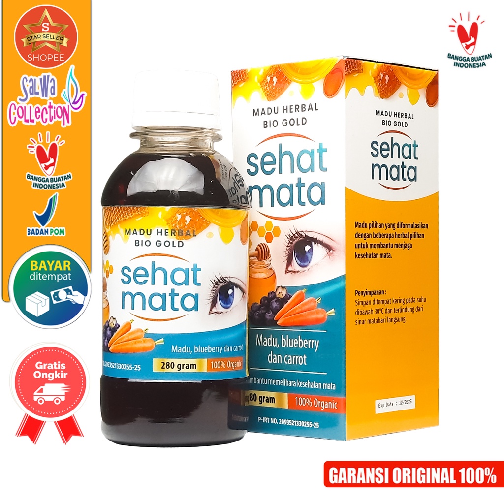 Jual Madu Sehat Mata Bio Gold Biogold Ekstrak Bilberry Obat Herbal Katarak Minus Plus Silinder