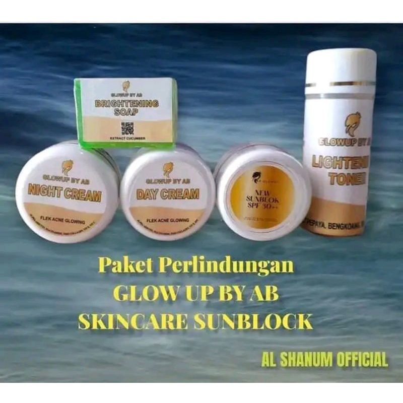 Jual paket lengkap glow up by ab+sunblock | Shopee Indonesia