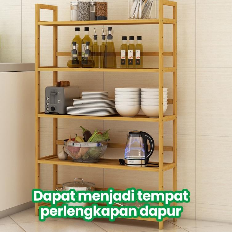 Jual Sikat Habis Greenland Rak Buku Kayu Rak Dapur Kamar Mandi Serbaguna Rak Susun Balkon Ruang