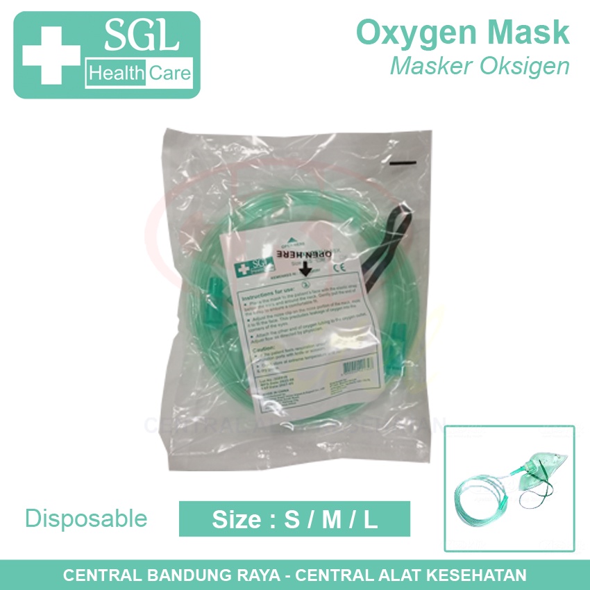 Jual SGL Oxygen Mask | Masker Oksigen | Shopee Indonesia