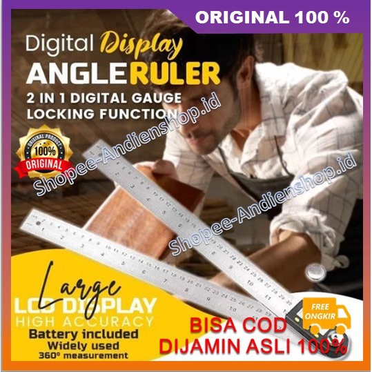 Jual Display Angle Ruler 2In 1 Digital Gauge Locking Function Digital ...