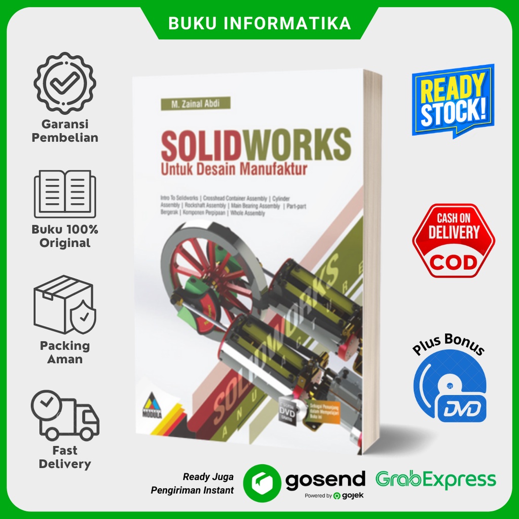 Jual Buku Solidworks (Untuk Desain Manufakture) + Bonus DVD | Shopee ...