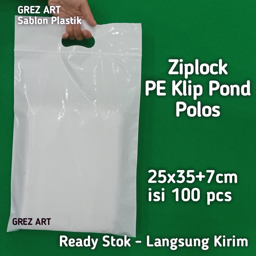 Jual Plastik Ziplock Klip Pond 25x35 5 Putih Isi 100 Pcs Shopee Indonesia 1837