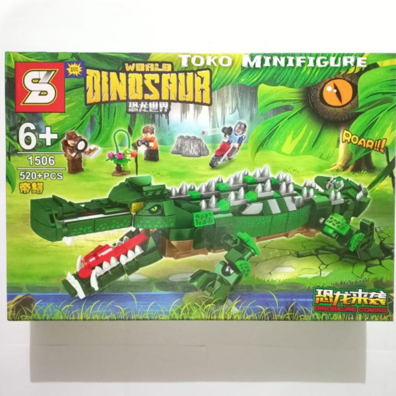 Jual MAINAN EDUKASI ANAK MODEL BRICKS DINOSAURUS BUAYA JURASSIC WORLD ...
