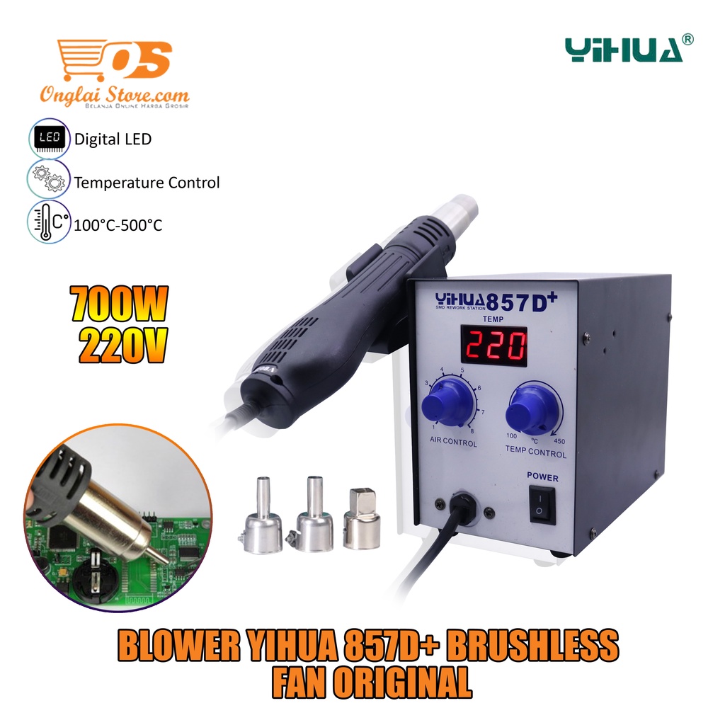 Jual Blower Uyihua D Brushless Fan Solder Uap Hot Air Gun Station Original Shopee Indonesia