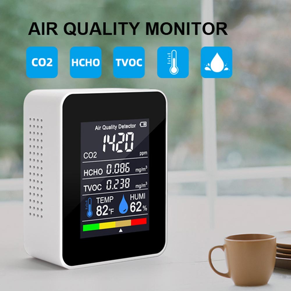 Mold Test Kit AQI Beep Alarm Air Monitor AQItech 8-in-1 Air Quality ...