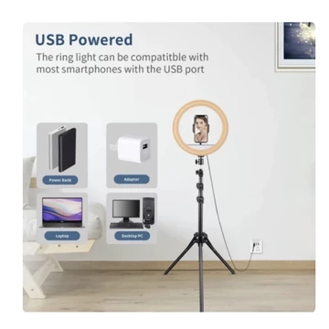 Ring Light Complete Set Lampu LED 33cm Tripod 210cm Phone Holder Complete Set Ringlight