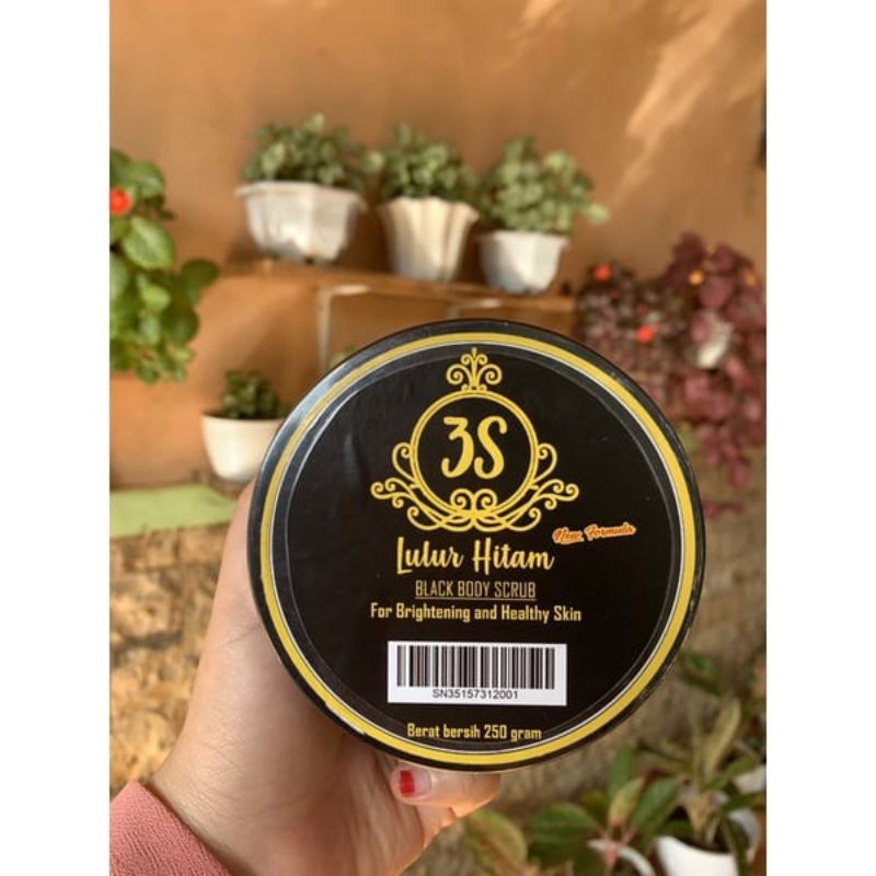 Gommage Corporel LULUR HITAM 3S - Poudre De Riz Noir 250g - Éclaircissant Et Nourrissant - NEUF