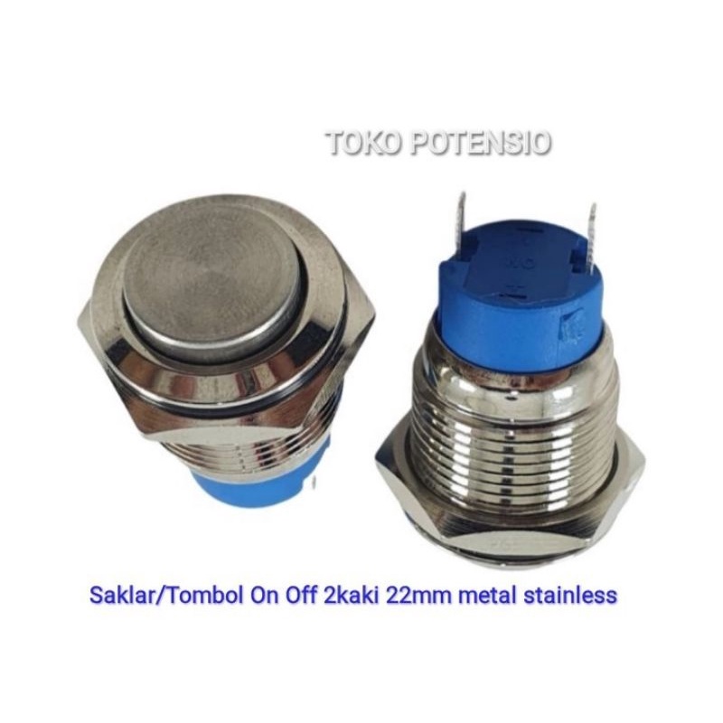 Jual Saklar Tombol On Off Mm Kaki Metal Stainless Shopee Indonesia