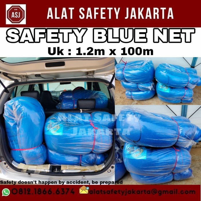 Jual Rompi Safety Blue Net / Jaring Pengaman Gedung Proyek Polynet Biru ...