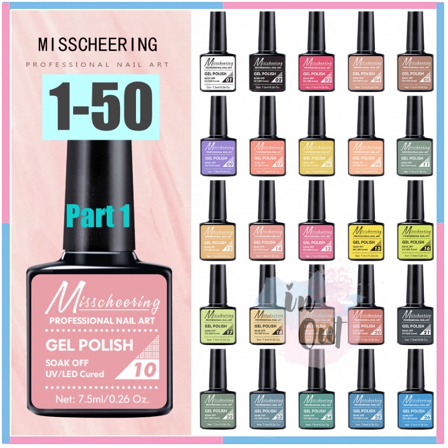 Jual (150) MissCheering Nail gel Polish Kutek Halal Professional Nail