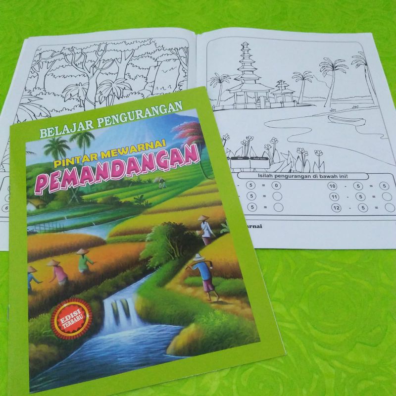 Jual BUKU MEWARNAI PEMANDANGAN DAN BELAJAR PENGURANGAN | Shopee Indonesia