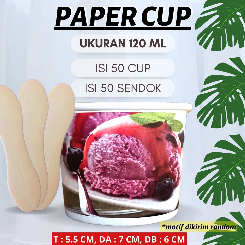 Jual Cup Buat Ice Cream Cup Kertas Aiskrim Kemasan Es Krim Cup Unik Shopee Indonesia 4855
