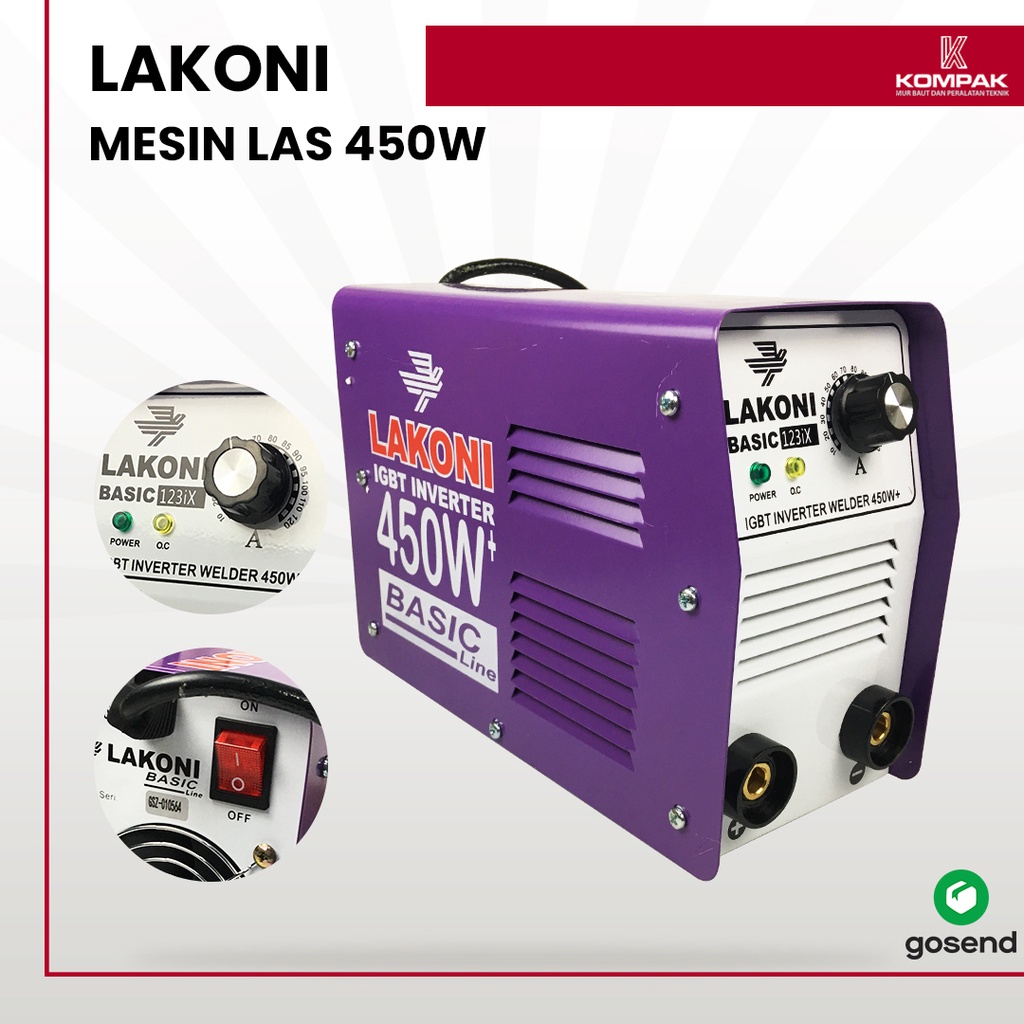 Jual Mesin Las Lakoni Basic 123ix 450 Watt Inverter Igbt Shopee Indonesia