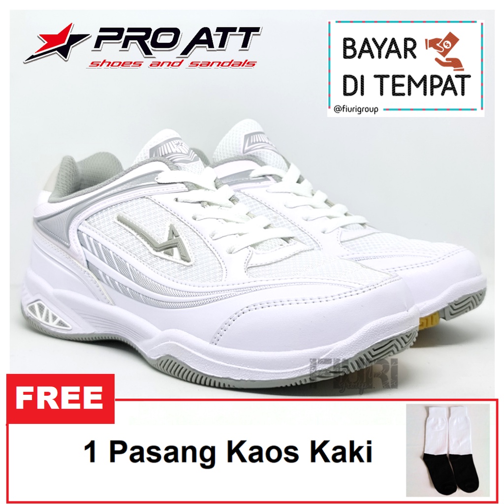 Jual Fiuri Pro Att Original Bsd Putih Abu Abu Sepatu Kets Pria Sepatu Sneakers