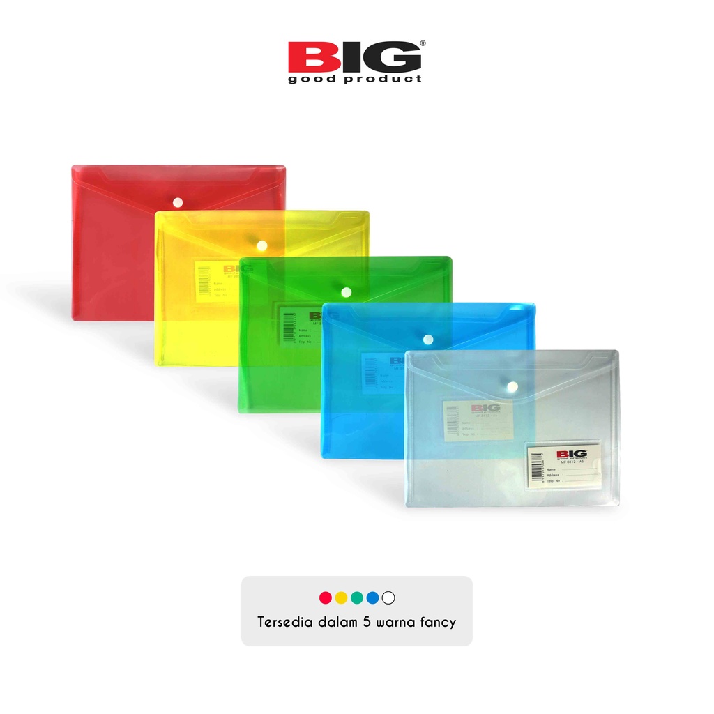 Jual 1 Pcs BIG Map Kancing 1 Plastik/ Map Dokumen Kancing 1 Transparan ...