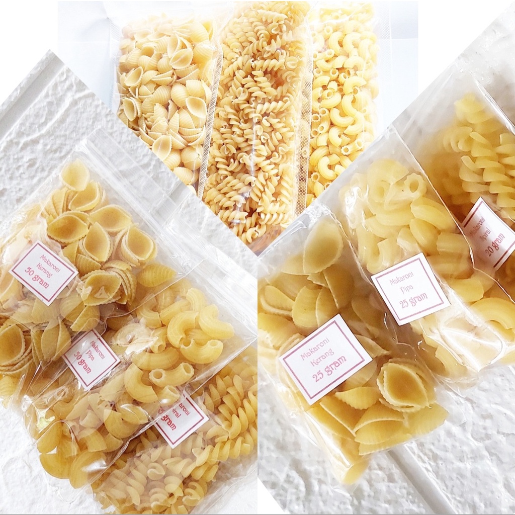 Jual Makaroni Mentah Sedani Bentuk Pipa Kerang Spiral bumbudapurbintang ...