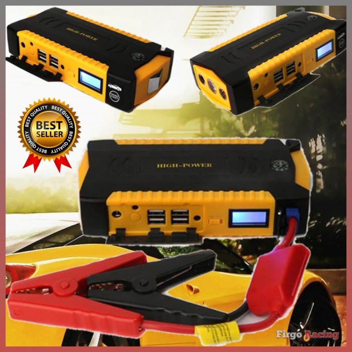 Jual Power Bank Jumper Aki Mobil 69800mAh Car Jump Starter 12V 4 Port