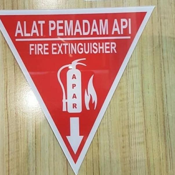 Jual Akrilik Apar Segitiga X Cm Rambu K Sign Label Pemadam Acrilic Acrilik X Cm