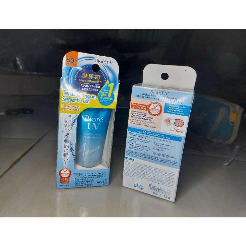 Jual biore sunscreen sun screen spf 50 watery essence 15gr | Shopee ...