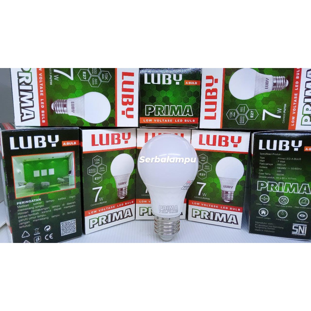 Jual Lampu LED Luby PRIMA 7w / 7 watt LED BULB SNI | Shopee Indonesia