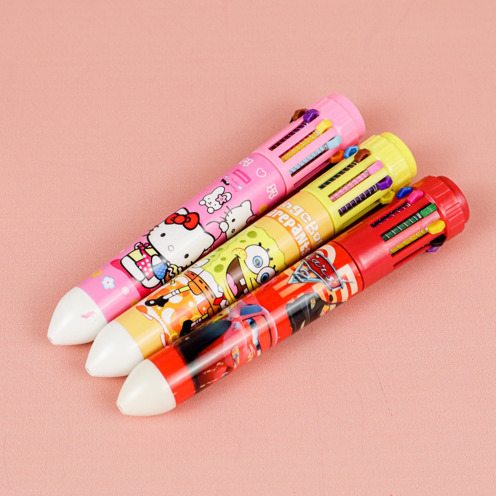 Jual Pulpen Pena Cute Collection Ballpoint Multi color colour Warna 10 ...