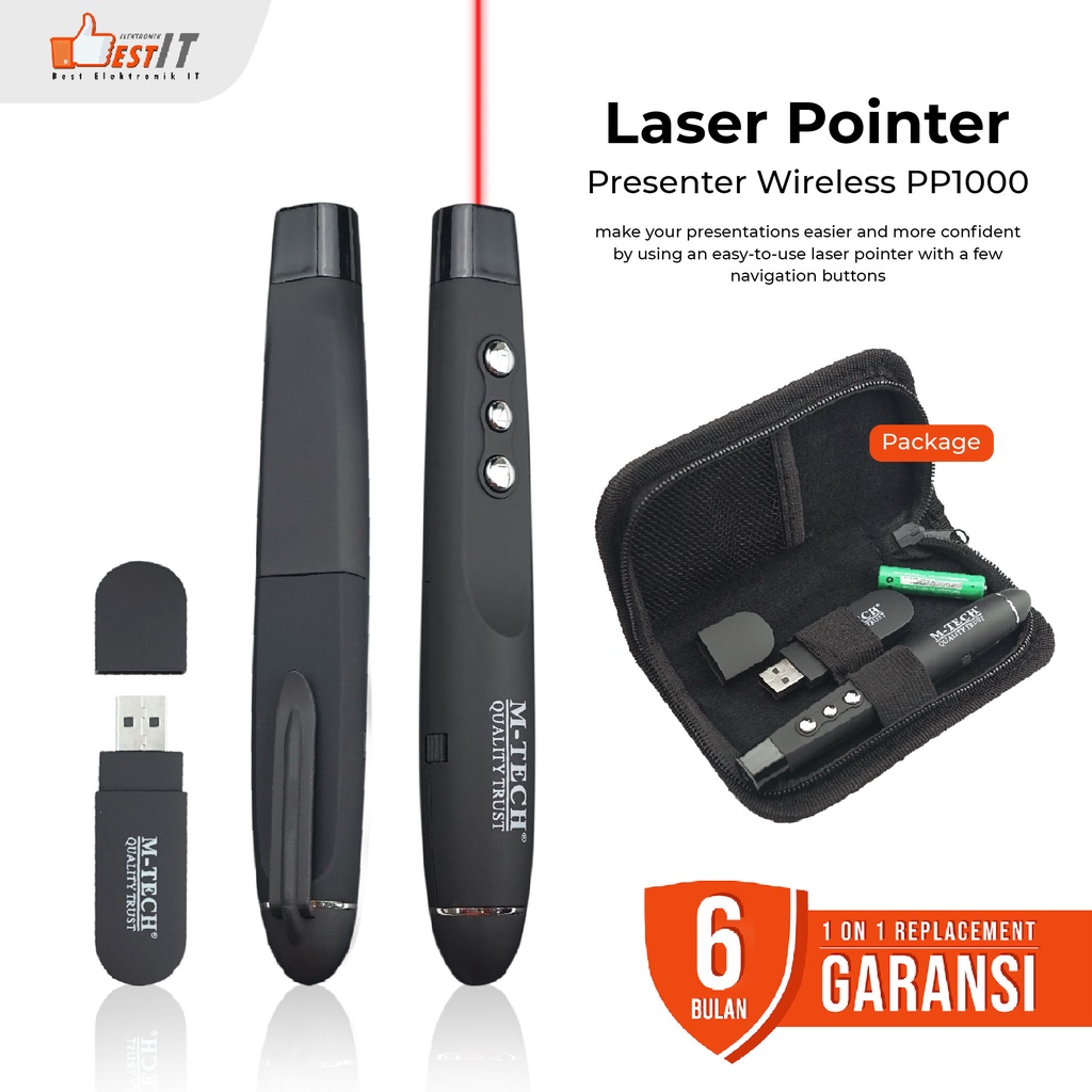 Jual Laser Pointer Wireless PP1000 Alat Presentasi Wireless Shopee