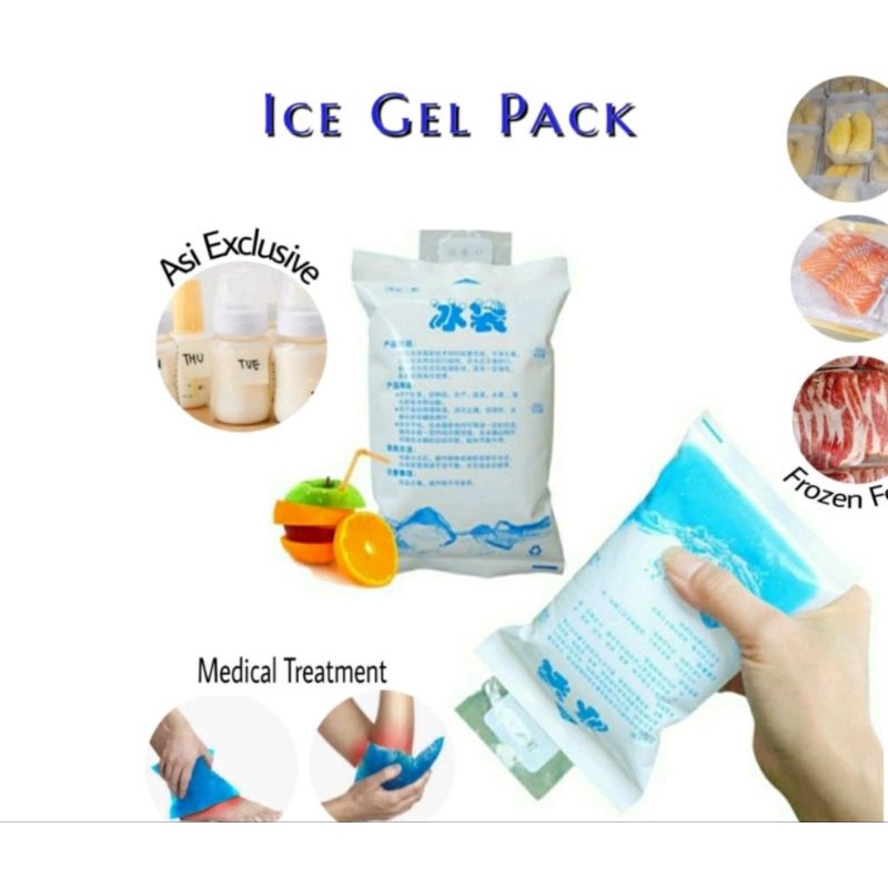 Jual Ice Gel Pack 200ML 400ml Blue Cool Jelly Ice Pack Cooler Kantong ...