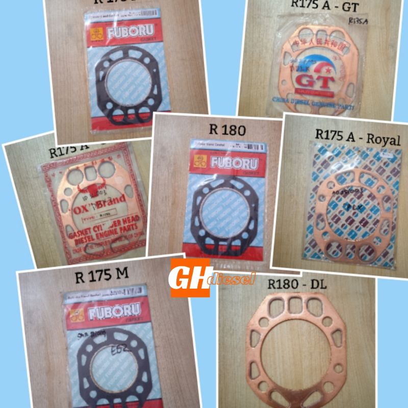Jual Gasket head paking kop packing head mesin diesel R 175 A, R 175 M ...