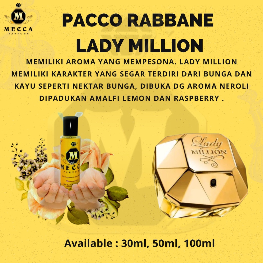 Jual LADY MILLION BY MECCA PARFUME (BUY 1 GET 1 FREE PARFUM RANDOM ...