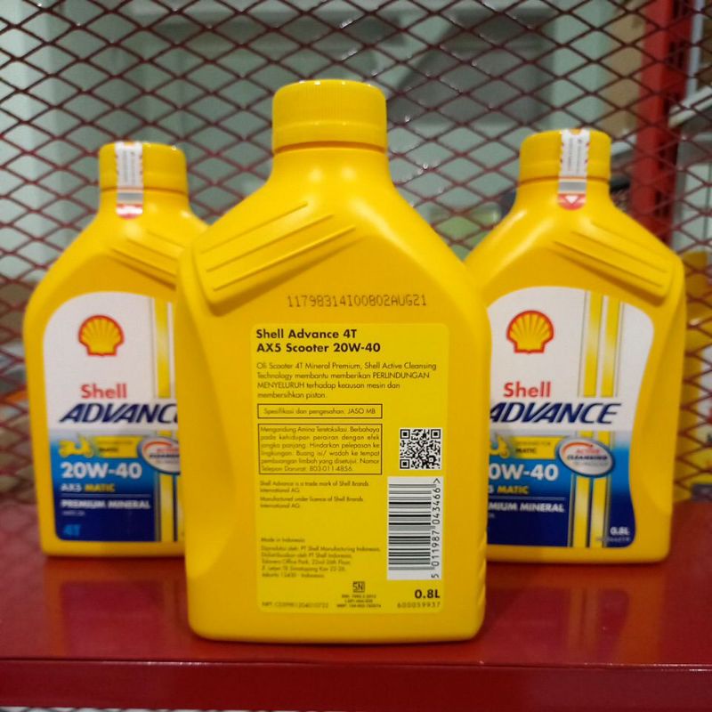 Jual Shell Advance 4T AX5 Matic 20W-40 0,8L | Shopee Indonesia