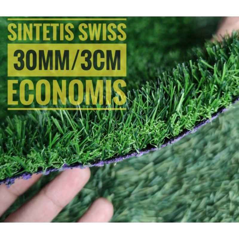 Jual KARPET RUMPUT SINTETIS 1 ROLL UKURAN 200X450 CM TIPE SWISS TEBAL 3 ...