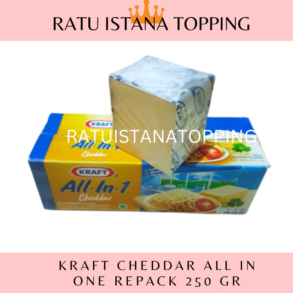 Jual KEJU KRAFT CHEDDAR ALL IN ONE ALL-IN-1 - REPACK 250 GR | Shopee ...