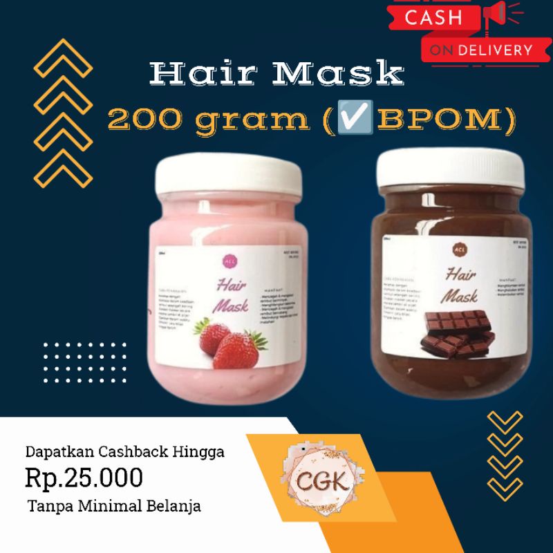 Jual HAIR MASK SALON 200 ML ( BPOM) / MASKER RAMBUT / CREAMBATH ALA ...