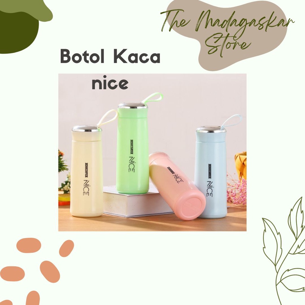 Jual Botol Minum Kaca Nice 400ml Botol Kaca Shopee Indonesia 