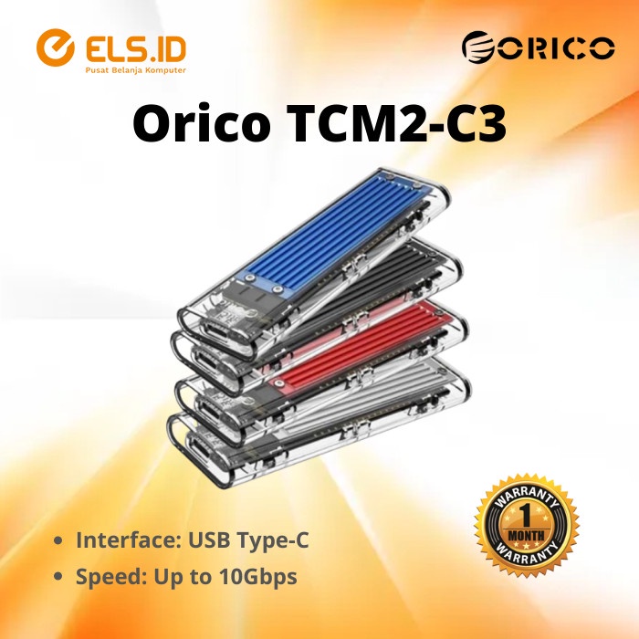 Jual Orico TCM2-C3 Casing SSD NVMe Enclosure - Type-C | Shopee Indonesia