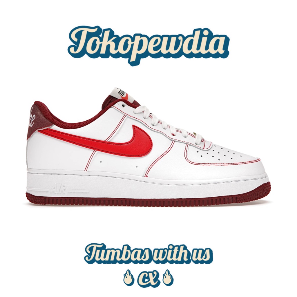 Jual Nike Air Force 1 '07 First Use White University Red | Shopee Indonesia