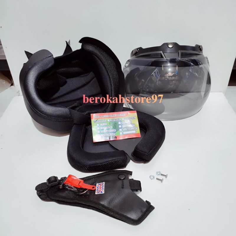 Jual Paket Komplit Busa Helm Cargloss Retro Fullset Busa Pipi Busa Batok Busa Leher Dan Tali