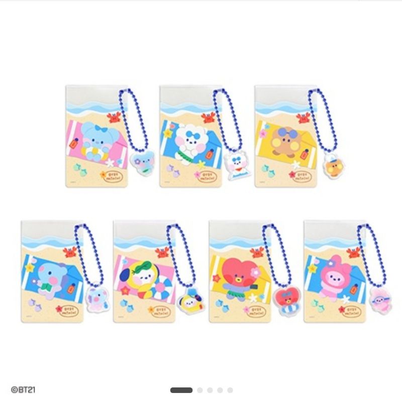 Jual READY STOCK BT21 CLEAR CARD POCKET SUMMER SKY OFFICIAL LINE ...