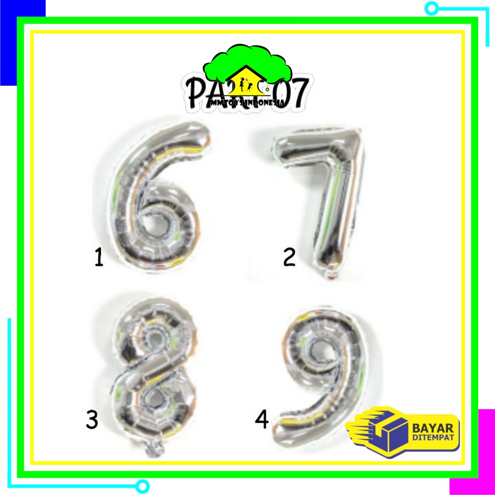 Jual Mi C Ballon Foil Abjad Alphabet Polos Silver A Z Balon Foil Angka Balon Foil Huruf