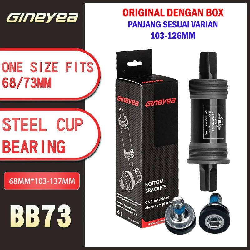 Jual Gineyea BB Kotak Bottom Bracket BSA 68 73mm Bearing for Crank ...