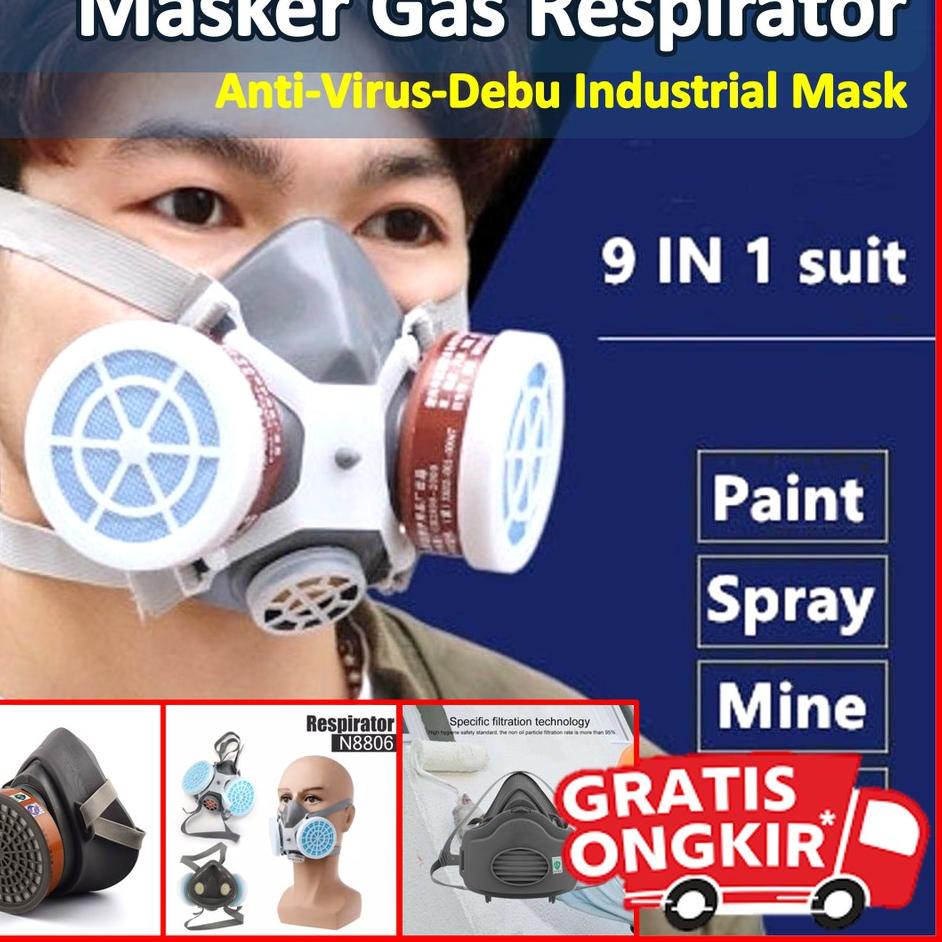 Jual Baru Datang?? Masker Gas Respirator Anti Dust Chemical Safety ...